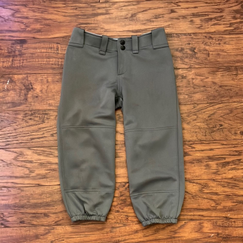 mizuno softball pants gray